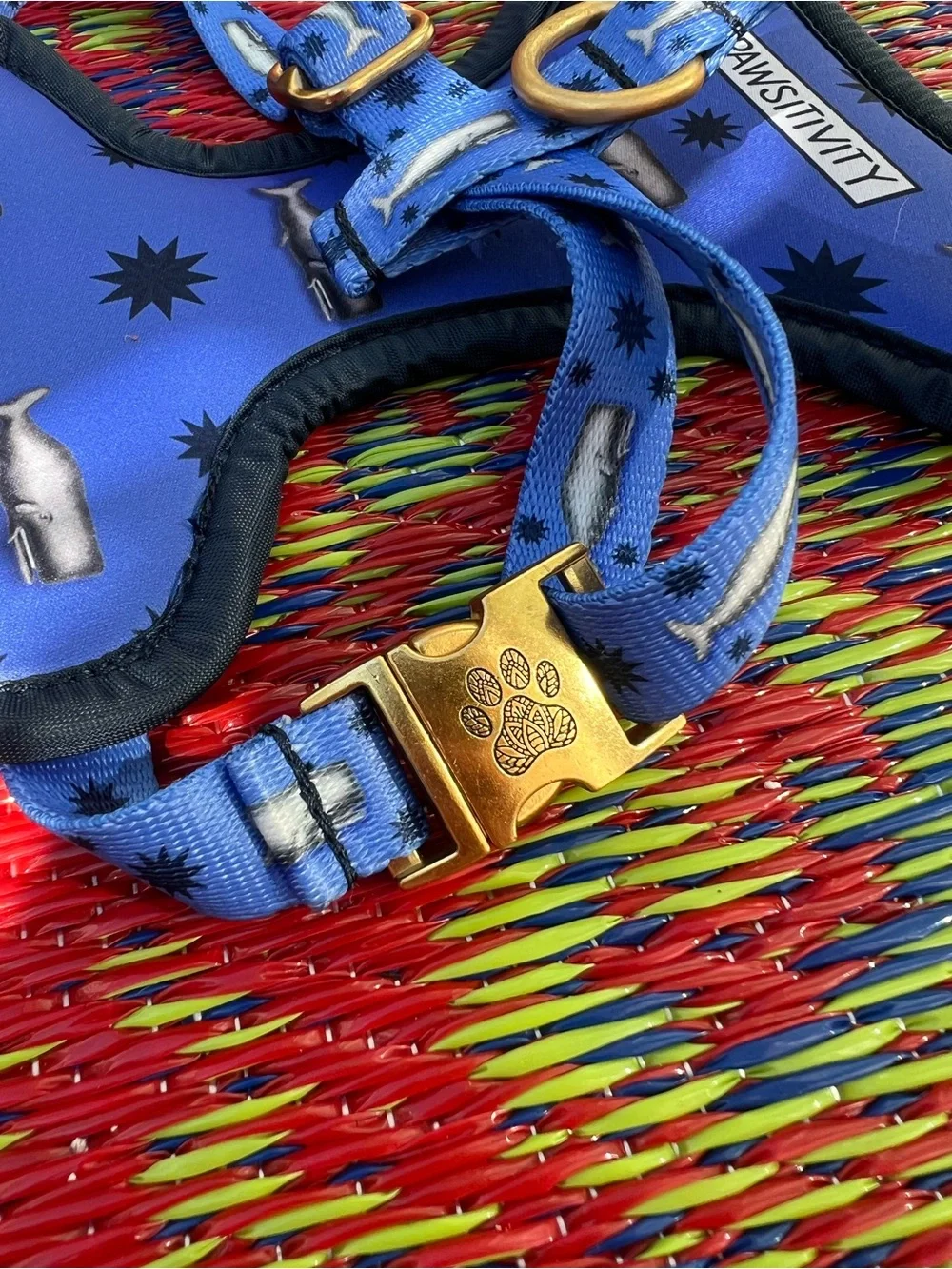 Pawsitivity Reversible Dog Harness Whale & Lighthouse